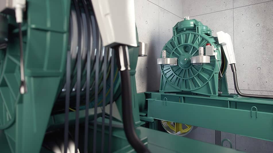 Novas tecnologias como o superleve KONE UltraRope® permitem oferecer uma eficiência energética sem paralelo.